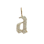 Large Pave Gothic Initial Charm