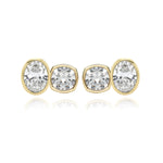 Two-diamond Bezel Stud Earring (Single)