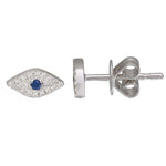 Small Pave Evil Eye Stud