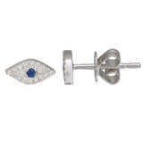 Small Pave Evil Eye Stud