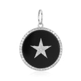 Pave Star on Black Onyx Charm