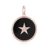 Pave Star on Black Onyx Charm