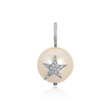 Pave Star on Pearl Charm