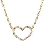 Cutout Pave Heart Necklace