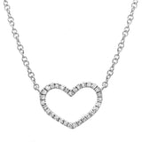 Cutout Pave Heart Necklace