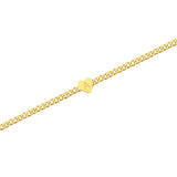 Gold Heart Cuban Chain Bracelet