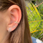 Three Pave Wrap Earrings