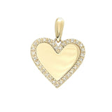 Heart Pave Plate Charm