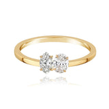 Two-Diamonds Gold Ring