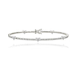 Five Diamond Heart Tennis Bracelet