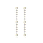 Bezel Diamond Emerald and Marquise Earrings