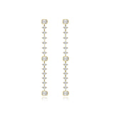 Bezel Diamond Emerald and Marquise Earrings