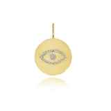 Diamond Evil Eye Disc Charm