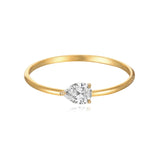 Petite Solitaire Diamond Ring