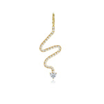 Wiggly Pave Solitaire Diamond Charm