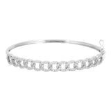 Pave Cuban Bangle