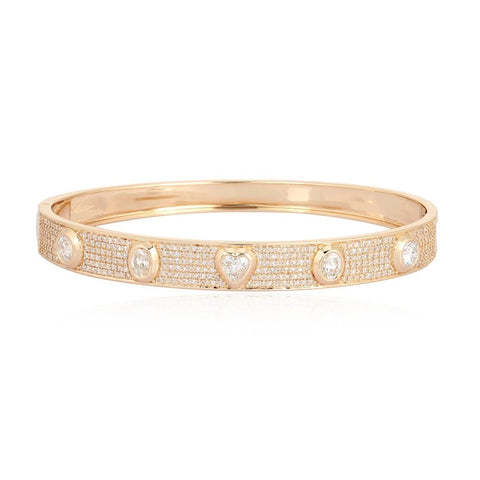 Thick Pave Multi Shape Bangle