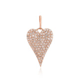 Large Pave Heart Charm