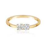 Two-Diamonds Gold Ring