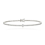 Solitaire Bezel Diamond Tennis Bracelet