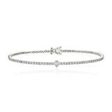 Solitaire Bezel Diamond Tennis Bracelet