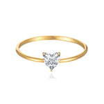 Petite Solitaire Diamond Ring