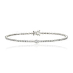 Solitaire Bezel Diamond Tennis Bracelet