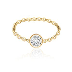 Diamond Bezel Chain Ring