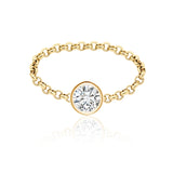 Diamond Bezel Chain Ring