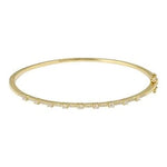 Thin Segment Diamond Bangle