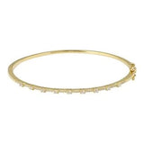 Thin Segment Diamond Bangle