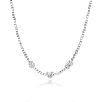 Three Shape Diamond Tennis Necklace