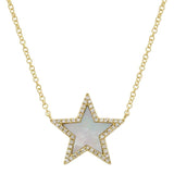 Stone Pave Star Necklace