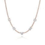 Five Shape Diamond Tennis Necklace