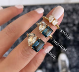 Small Two-Gemstones Ring