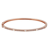 Slim Pave and Baguettes Bangle