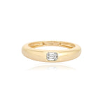 Petite Solitaire Diamond Dome Ring