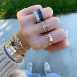 Double Band Baguette Ring