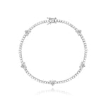 Five Diamond Heart Tennis Bracelet