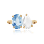 Medium Two-Gemstones Ring