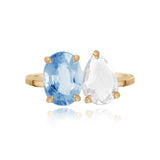 Medium Two-Gemstones Ring