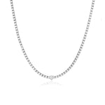 Bezel Solitaire Diamond Tennis Necklace