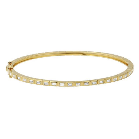 Thin Bezel Baguette Bangle