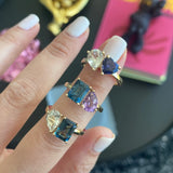 Medium Two-Gemstones Ring