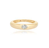 Petite Solitaire Diamond Dome Ring