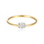 Petite Solitaire Diamond Ring