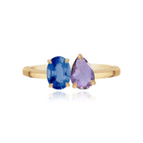 Small Two-Gemstones Ring