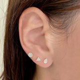 Small Circle Pave Stud