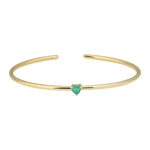 Solitaire Gemstone Cuff Bangle