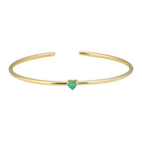 Solitaire Gemstone Cuff Bangle